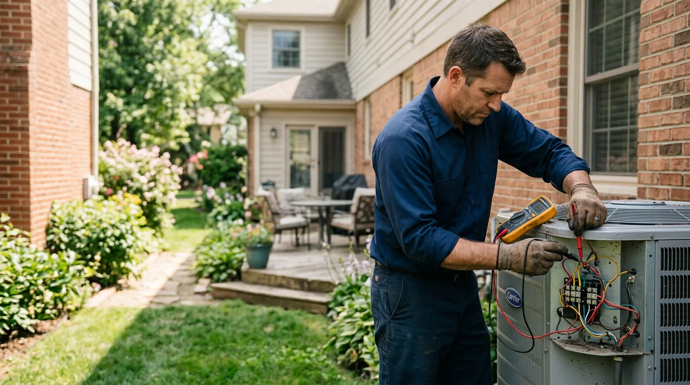 HVAC technician working near Morristown, NJ